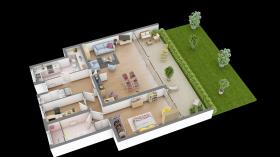 Appartement rez-de-jardin avec vue panoramique mer et ciel